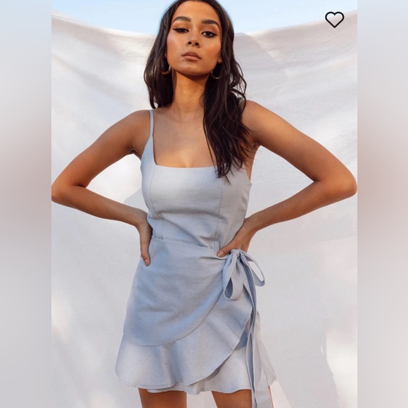 NWT Princess Polly Cottage Hill Mini Dress in baby blue - US 2 - Picture 10 of 15